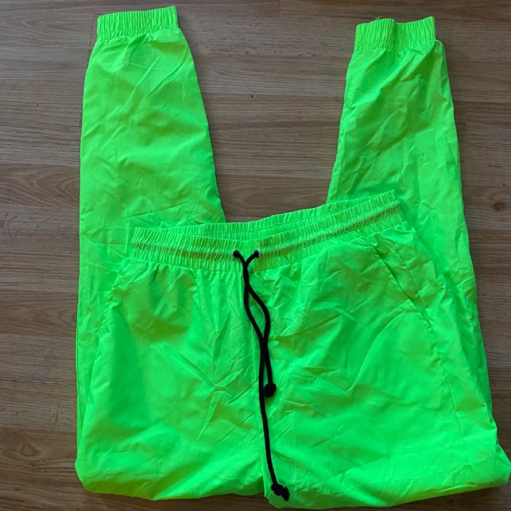 Neon green pants